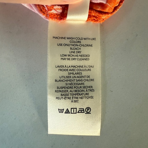 Free People Women’s Orange/Pink Floral Peasant Blouse, XS - Picture 4 of 4